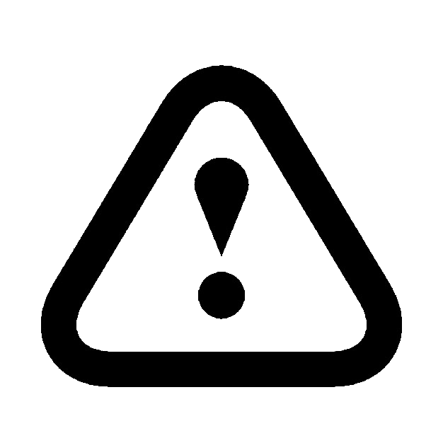 An exclamation mark in a triangle, indicating something to pay attention to